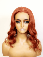 Brooklyn Hair Loose Body Wave Glueless Wig Invisible Small Knots 5x5 Swiss HD Pre-Cut Lace 180% Density 14-16" / Ginger